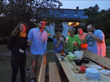 We enjoyed a BBQ party with Harold's lab members.